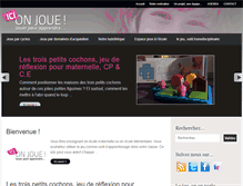 Tablet Screenshot of icionjoue.fr